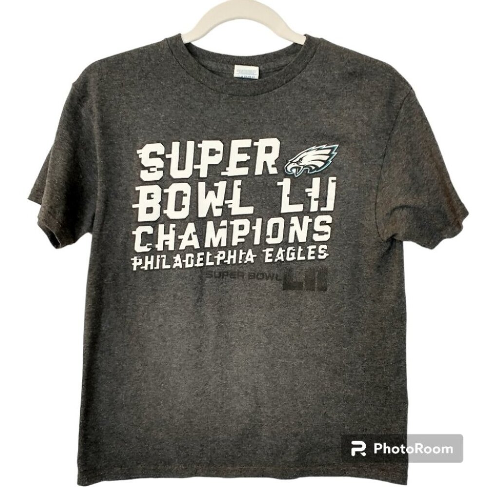 Boy's Philadelphia Eagles Super Bowl Champions Gray Short Sleeve T-shirt Medium